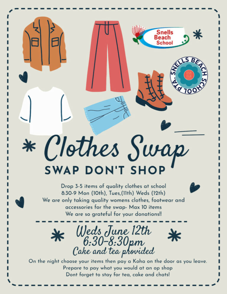 Clothes swap – Snells Beach School